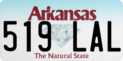 AR license plate 519LAL