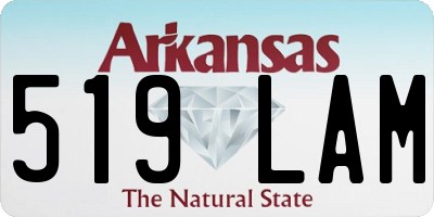 AR license plate 519LAM