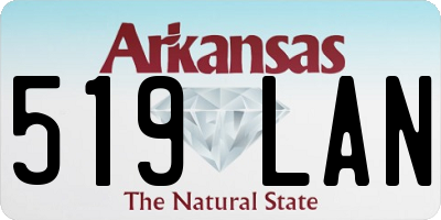 AR license plate 519LAN
