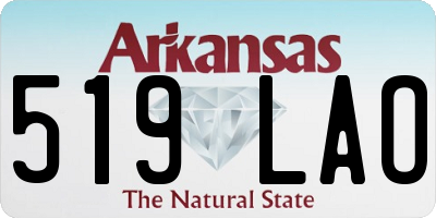 AR license plate 519LAO