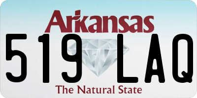 AR license plate 519LAQ