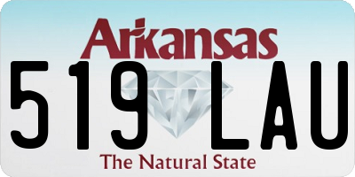 AR license plate 519LAU