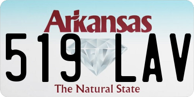 AR license plate 519LAV