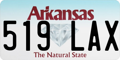 AR license plate 519LAX