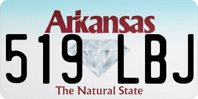 AR license plate 519LBJ