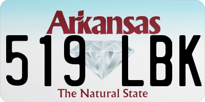 AR license plate 519LBK