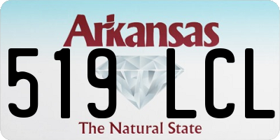AR license plate 519LCL