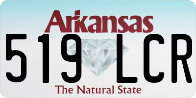 AR license plate 519LCR