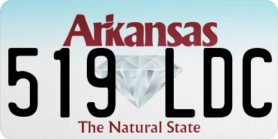 AR license plate 519LDC
