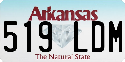 AR license plate 519LDM