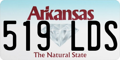 AR license plate 519LDS