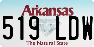 AR license plate 519LDW