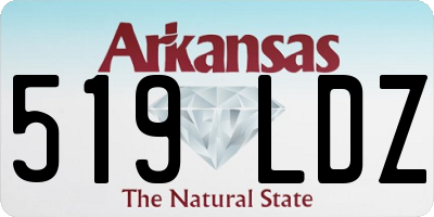 AR license plate 519LDZ