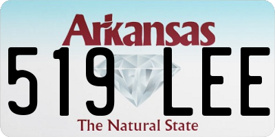 AR license plate 519LEE
