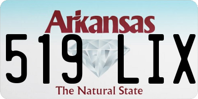 AR license plate 519LIX
