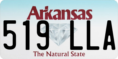 AR license plate 519LLA