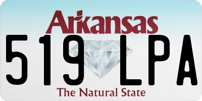 AR license plate 519LPA