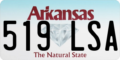 AR license plate 519LSA