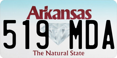AR license plate 519MDA