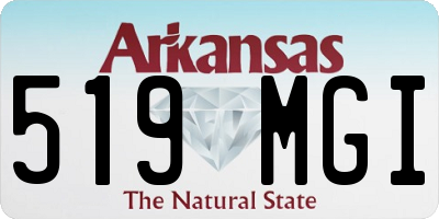 AR license plate 519MGI