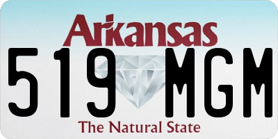 AR license plate 519MGM