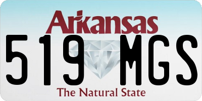 AR license plate 519MGS