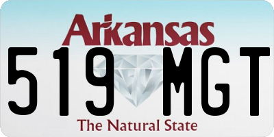 AR license plate 519MGT