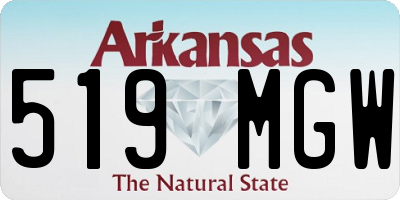 AR license plate 519MGW