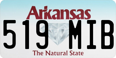 AR license plate 519MIB