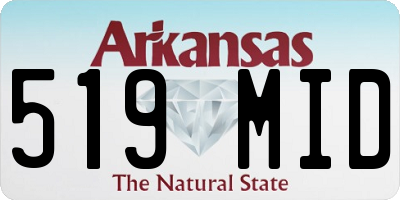 AR license plate 519MID