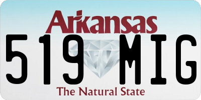 AR license plate 519MIG