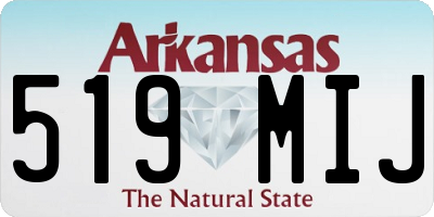 AR license plate 519MIJ