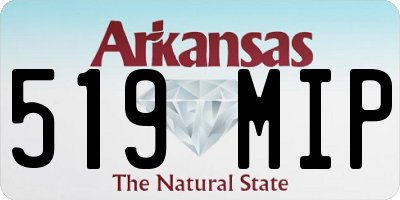 AR license plate 519MIP