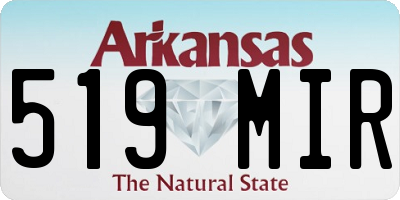 AR license plate 519MIR