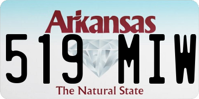 AR license plate 519MIW