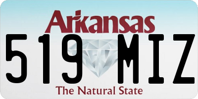 AR license plate 519MIZ