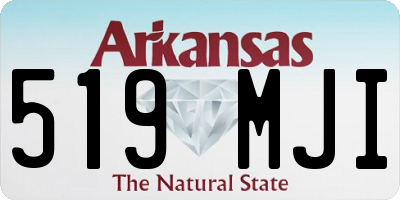 AR license plate 519MJI