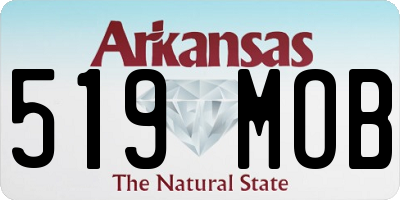 AR license plate 519MOB