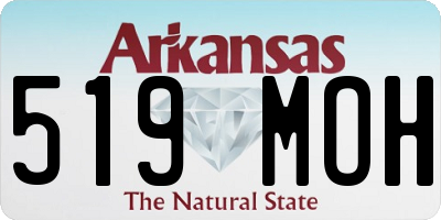 AR license plate 519MOH