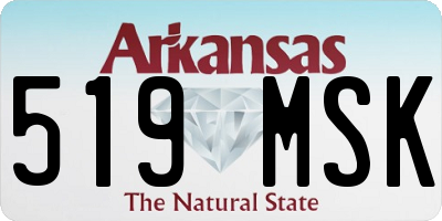 AR license plate 519MSK