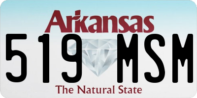 AR license plate 519MSM