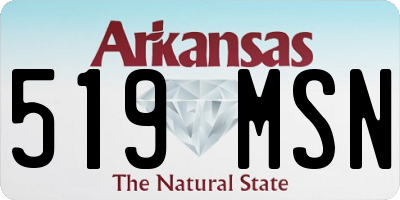 AR license plate 519MSN
