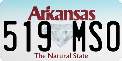 AR license plate 519MSO