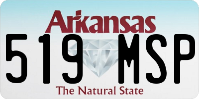 AR license plate 519MSP