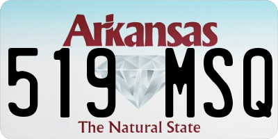 AR license plate 519MSQ