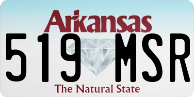 AR license plate 519MSR