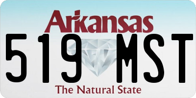 AR license plate 519MST