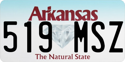 AR license plate 519MSZ