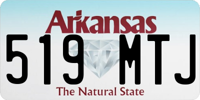 AR license plate 519MTJ