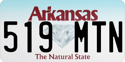 AR license plate 519MTN